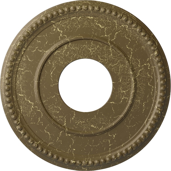 Ekena Millwork Bradford Medallion (Canopies up to 6 5/8"), 12 1/2"OD x 3 7/8"ID x 3/4"P, Mississippi Mud Crackle CM12BRMMC - main
